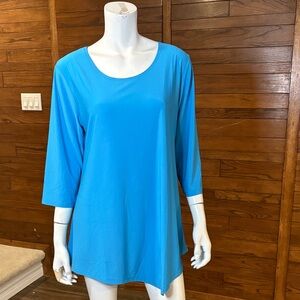Vibrant Blue 3/4 Sleeve Women's Tunic